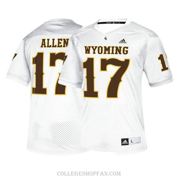 Mens Josh Allen Wyoming Cowboys #17 Limited White College Football Jersey